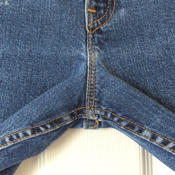Levi's Y2K Vintage 550 Dark Wash Relaxed Fit Tapered Leg Denim Mom Jeans 8P - Picture 12 of 15
